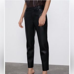 Zara Faux Leather Trouser NWT Size 6